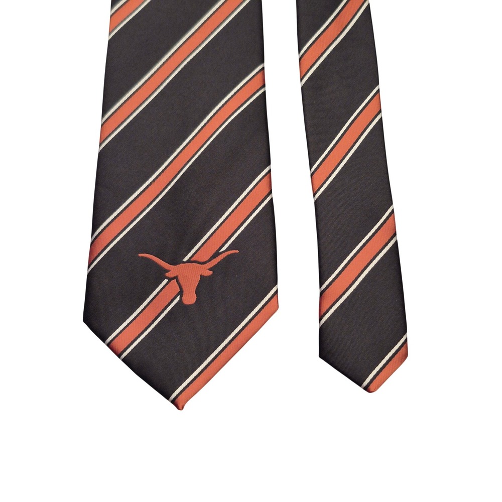 Authentic Apparel University of Texas Longhorns Striped Silk Tie Burnt Orange